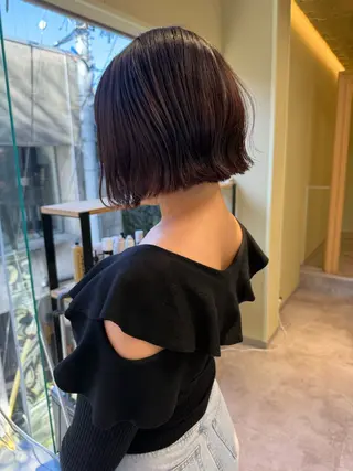 ショート カラー 伶風/デザインカット /ボブ/透明感カラーのヘアスタイル
