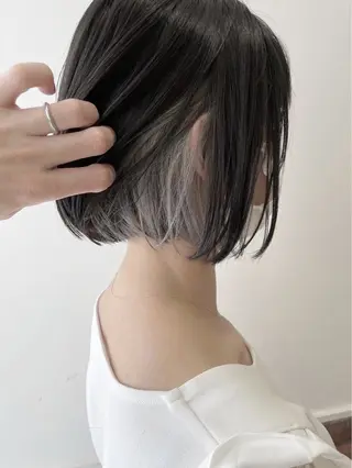 ミディアム カラー 増渕 駿介のヘアスタイル