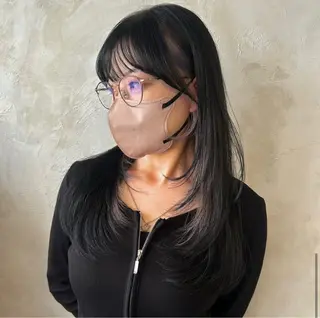 ロング カラー 松川ヒナ|韓国レイヤ /耳つぼジュエリーのヘアスタイル