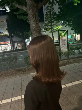 ミディアム カラー 🍓ハイトーンカラー 🎀nene🍓のヘアスタイル