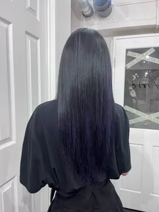 ロング カラー ♱地雷カラー♱ウルフ ♱ 藍衣 ♱のヘアスタイル