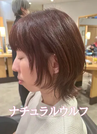 ミディアム 韓国風ﾊﾟｰﾏ❁﻿ fu-ka❁艶ｶﾗｰのヘアスタイル