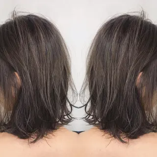 ミディアム カラー 柴田 祐輔のヘアスタイル