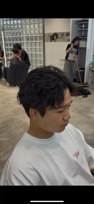 ショート パーマ メンズパーマ特化 園田　楓莉のヘアスタイル