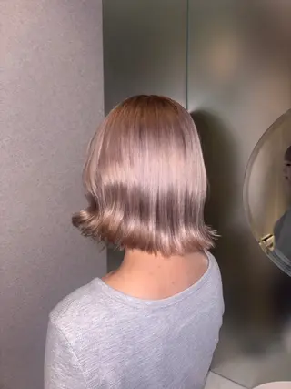 カラー ミルクティー/ピンク カラー/ みう🎀のヘアスタイル