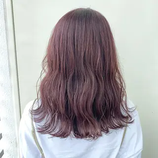 ミディアム カラー 韓国ヘア顔周りカット 艶髪ベージュtamaのヘアスタイル