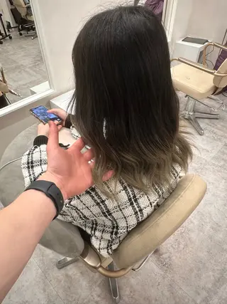 カラー ボブ、レイヤー、 ハイトーン、古淵のヘアスタイル