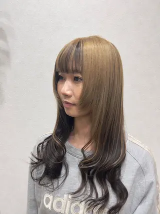 セミロング カラー 🍇おぐら めぐみ🍇のヘアスタイル