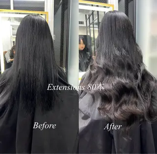 ロング カラー シールエクステ特化 ハイトーン、NANAのヘアスタイル