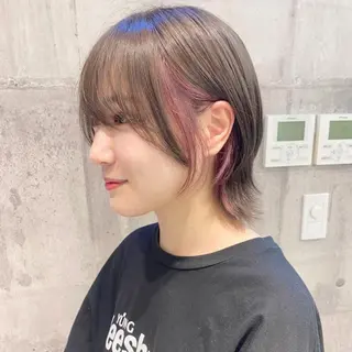 セミロング カラー ヘアアレンジ メンズ キッズ お悩み解決美容師 💐AMIのヘアスタイル