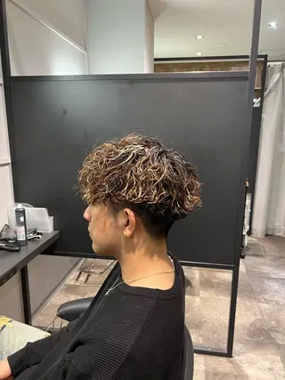 ショート カラー パーマ メンズ メンズパーマ/ メンズ特化/寺阪拓真のヘアスタイル