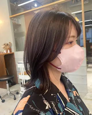 ミディアム 🌻花屋併設🌻濱 幸帆のヘアスタイル