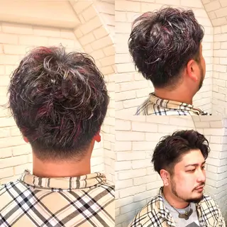 カラー パーマ メンズ 柏/春日竜次 /髪質改善縮毛矯正のヘアスタイル