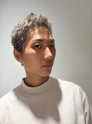 ショート パーマ SALOWIN大宮東口店所属・骨格補正カット✂︎ 🌟菅野陽介🌟のヘアスタイル