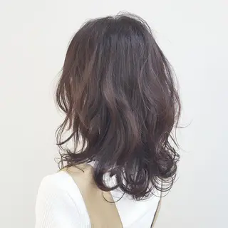 セミロング パーマ 美髪⭐︎髪質改善 井上 康司のヘアスタイル