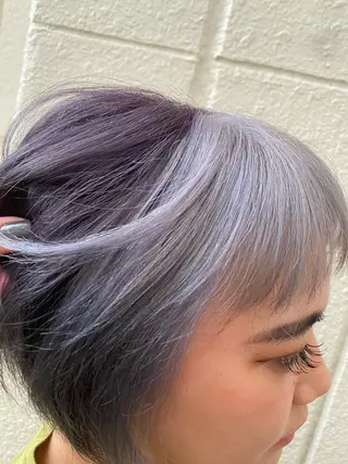 ショート カラー sio.nail&eyebrow salon shimokitazawa2号店所属・nailist mana𖤐´-のネイルデザイン