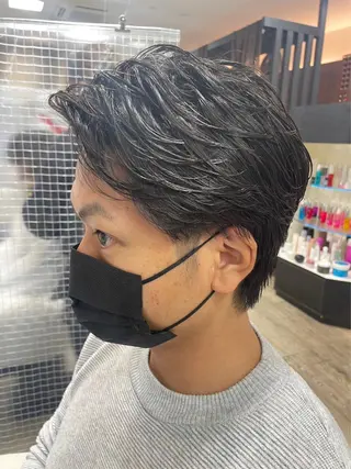 ショート パーマ メンズ 市川 博紀 副店長のヘアスタイル