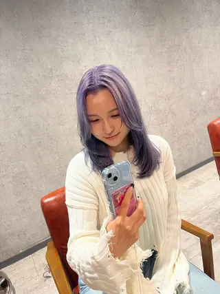 セミロング カラー qrop所属・柴田 翔太郎のヘアスタイル