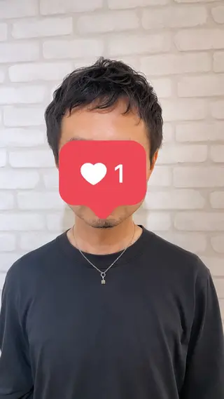 パーマ メンズ eyesburg W/est所属・ショート 村上のヘアスタイル