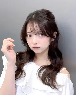 ミディアム HARUKI MINATO JAPAN福岡所属・モテ髪レイヤー /韓国ヘアNOBUのヘアスタイル