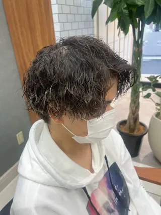 ショート パーマ メンズ パーマ🌀 メンズスタイルゆうなのヘアスタイル