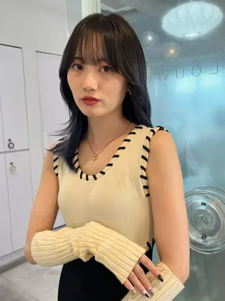 ミディアム 韓国ヘア/耳ツボジュ エリー♡ayumuのヘアスタイル