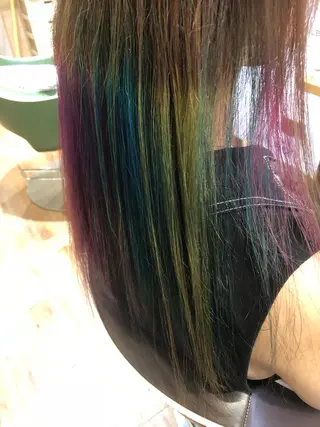 ロング カラー 青野 文香のヘアスタイル