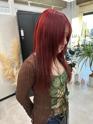 ロング カラー ヒラ マツのヘアスタイル