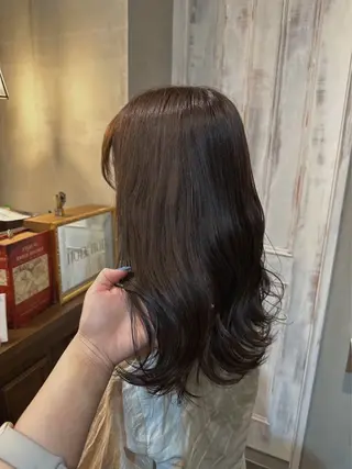 ミディアム カラー perm/color mana🎀🤍のヘアスタイル