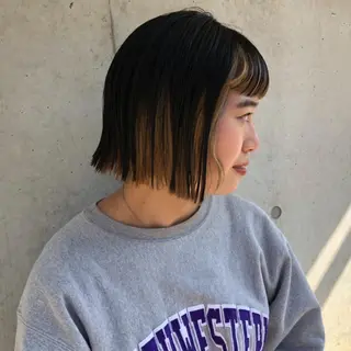 ショート カラー パーマ ヘアアレンジ BRUNTJET所属・MAEDA MADOKAのヘアスタイル