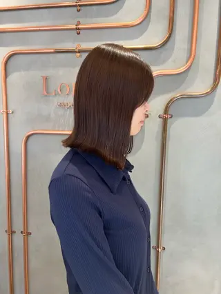 ショート カラー ボブ/巻ける縮毛矯正 /韓国レイヤーはなのヘアスタイル