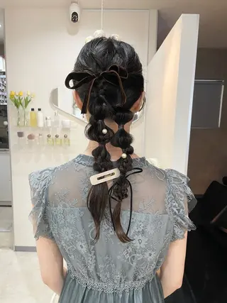 ロング お呼ばれヘア/セット /ヘアアレンジ/れいのヘアスタイル