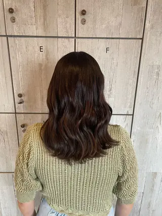セミロング カラー なつき/ 艶カラー/縮毛矯正のヘアスタイル