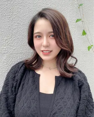 ミディアム 【艶ヘア】 どうまえのヘアスタイル