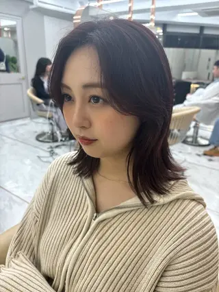 ミディアム 💖美髪矯正／透明感 カラー💖のぞみのヘアスタイル