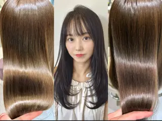 ロング レイヤー/巻ける 縮毛矯正/土田陸登のヘアスタイル