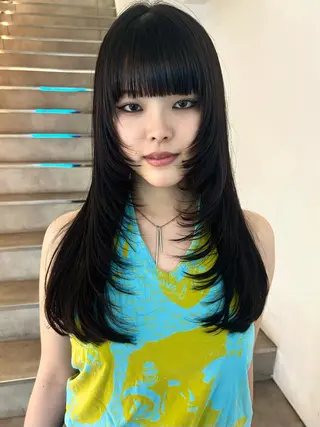 セミロング カラー 🌟暖色系ハイトーン 🌟AIのヘアスタイル