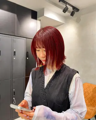 ミディアム カラー 暖色レイヤー 🥀REIRIのヘアスタイル