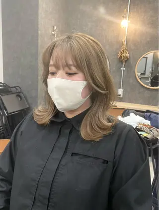 ミディアム カラー いなみね はるきのヘアスタイル
