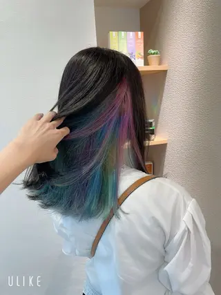 セミロング カラー ヘアサロンジプソ【旧ライラ】所属・佐々木 美帆のヘアスタイル