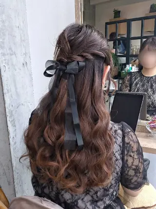 ロング ヘアアレンジ ヘアアレンジ/透明感 カラー/AKARIのヘアスタイル