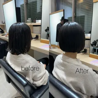 ミディアム ささ ほののヘアスタイル