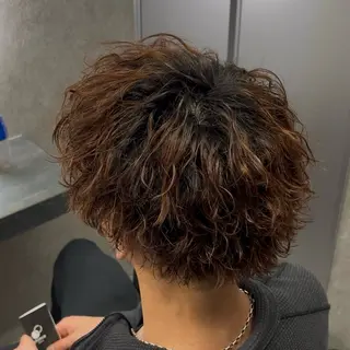 ショート パーマ ヘアアレンジ メンズ 【札幌メンズ特化】 🔥RIKU🔥のヘアスタイル