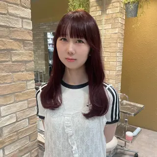 カラー 縮毛 酸性ストレート /ayumu☆のヘアスタイル