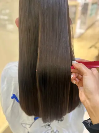 ロング パーマ 艶質改善/縮毛矯正 ササキナツミのヘアスタイル