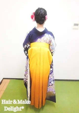 ミディアム ヘアアレンジ Hair&Make  Delight*のヘアスタイル