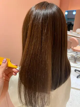 セミロング u n aのヘアスタイル