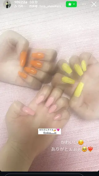 セミロング yuka ♡のネイルデザイン