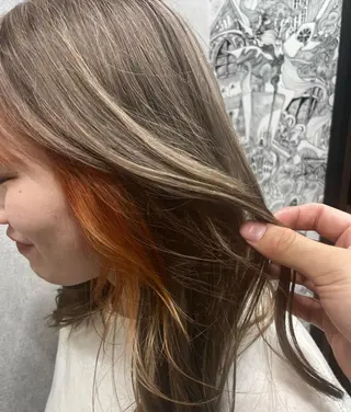 ハイトーン/ワンカラ /レイヤー/ウルフのヘアスタイル