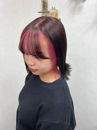 ミディアム ブリーチカラー HAZUKI🦖のヘアスタイル